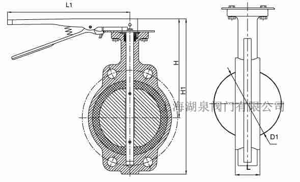 D373H dn400對夾式硬密封蝶閥