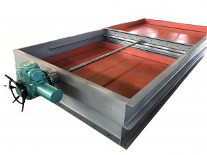 電動雨水排口閘板閥，電動污泥水溝閘板